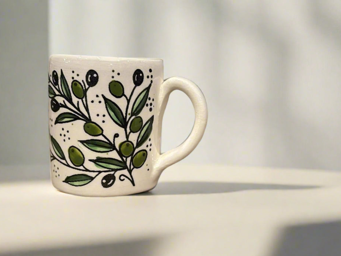 Olive Harmony ceramic mug from the shop selection