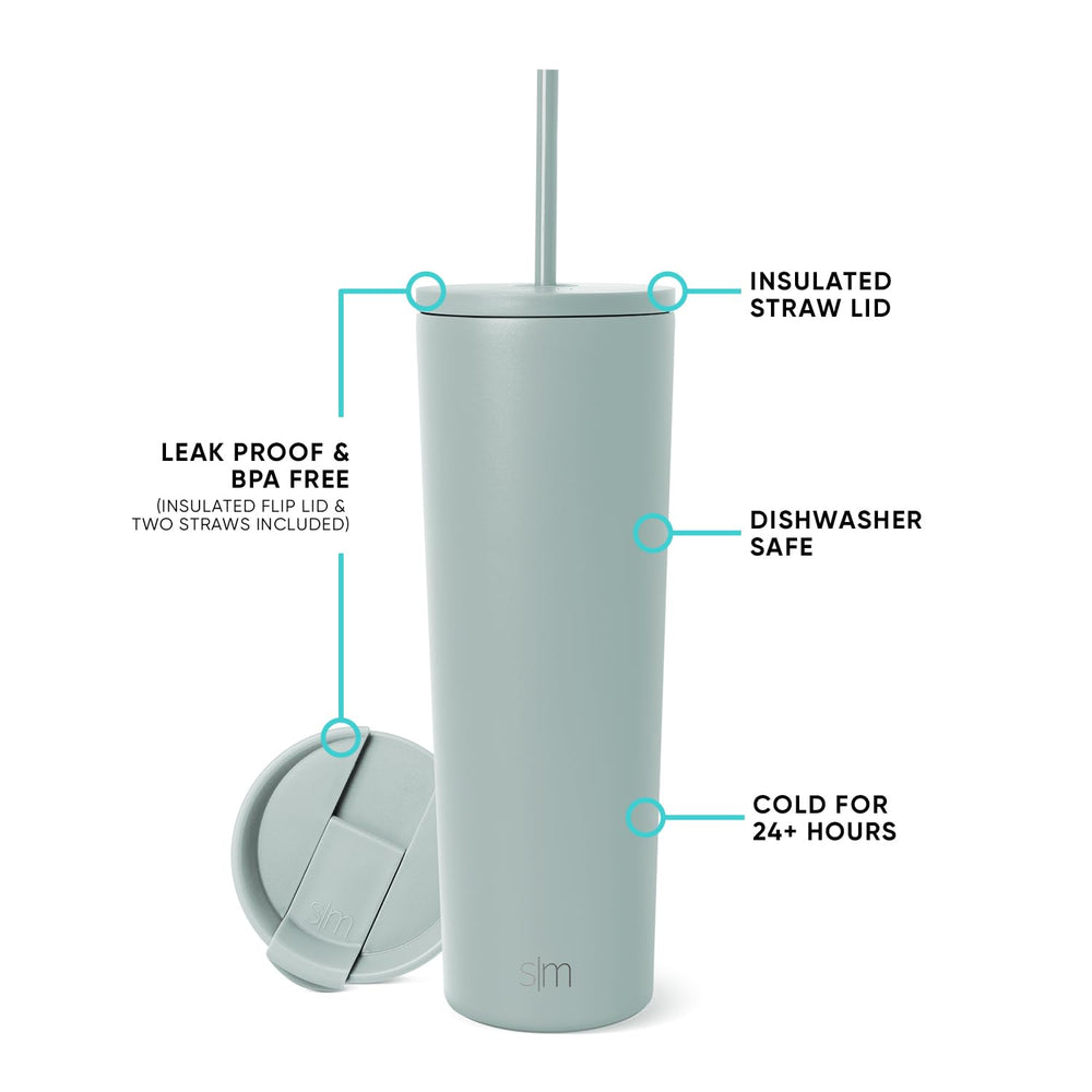 Simple Modern Iced Coffee Tumbler, Insulated | 28oz | Green ๐ All In One Marketplace Canada