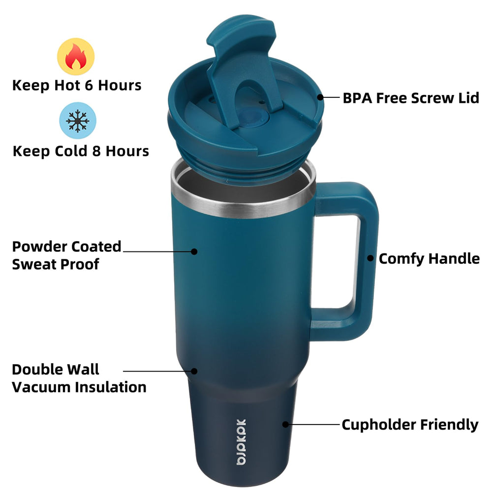 BJPKPK 40 oz Insulated Tumbler with Handle & Straw, Stainless Steel ๐ All In One Marketplace Canada