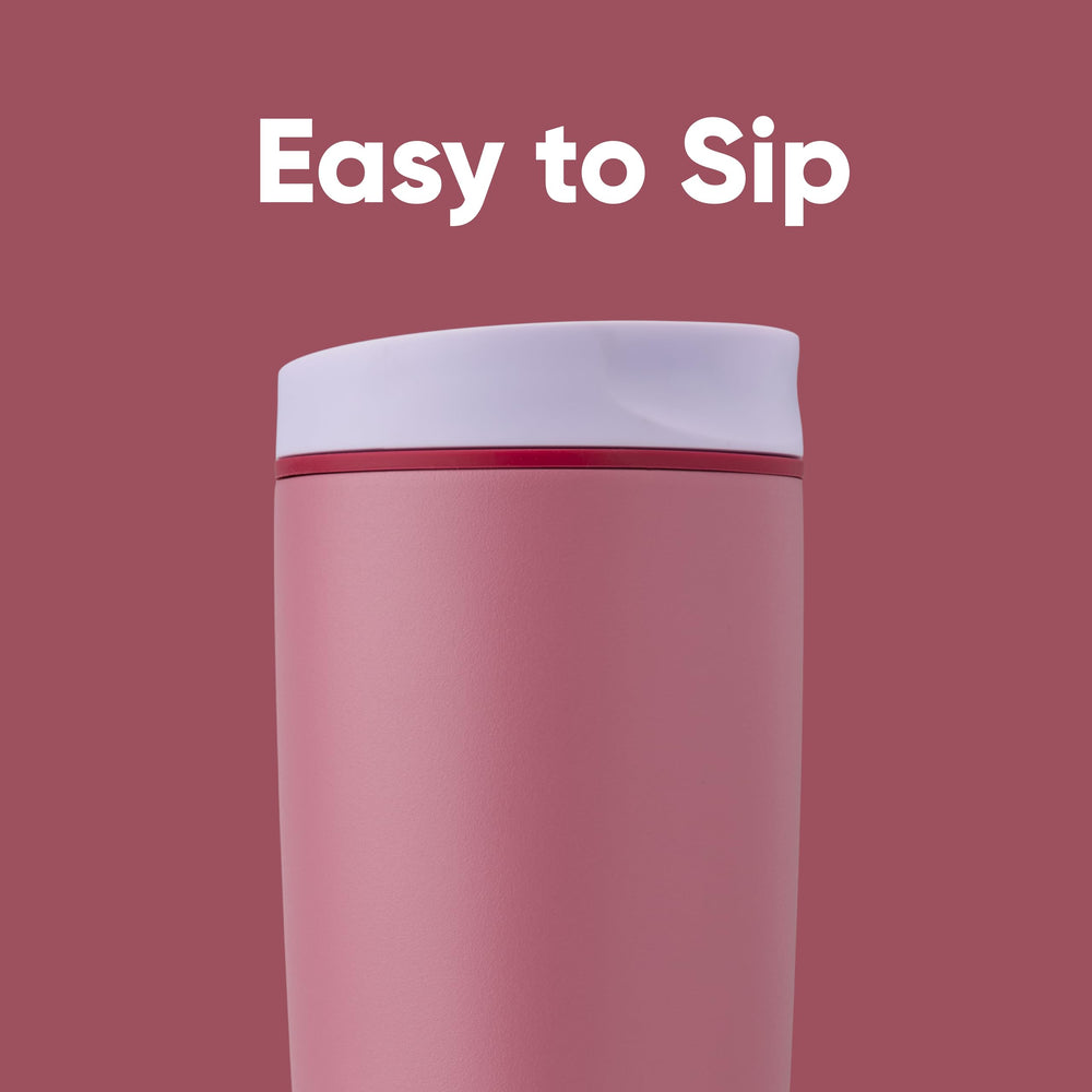 Owala SmoothSip Slider Insulated Stainless Steel Coffee Tumbler, Reusable Iced Coffee Cup, Hot Coffee Travel Mug, BPA Free 20 oz, Crochet Queen 🍁 All In One Marketplace Canada