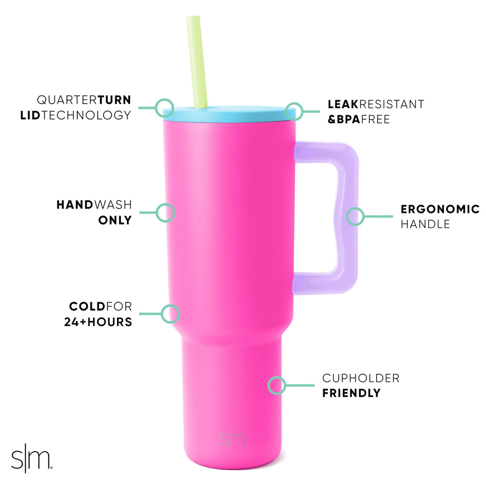Simple Modern Tumbler with Handle and Straw | 40oz | 80s Mix ๐ All In One Marketplace Canada