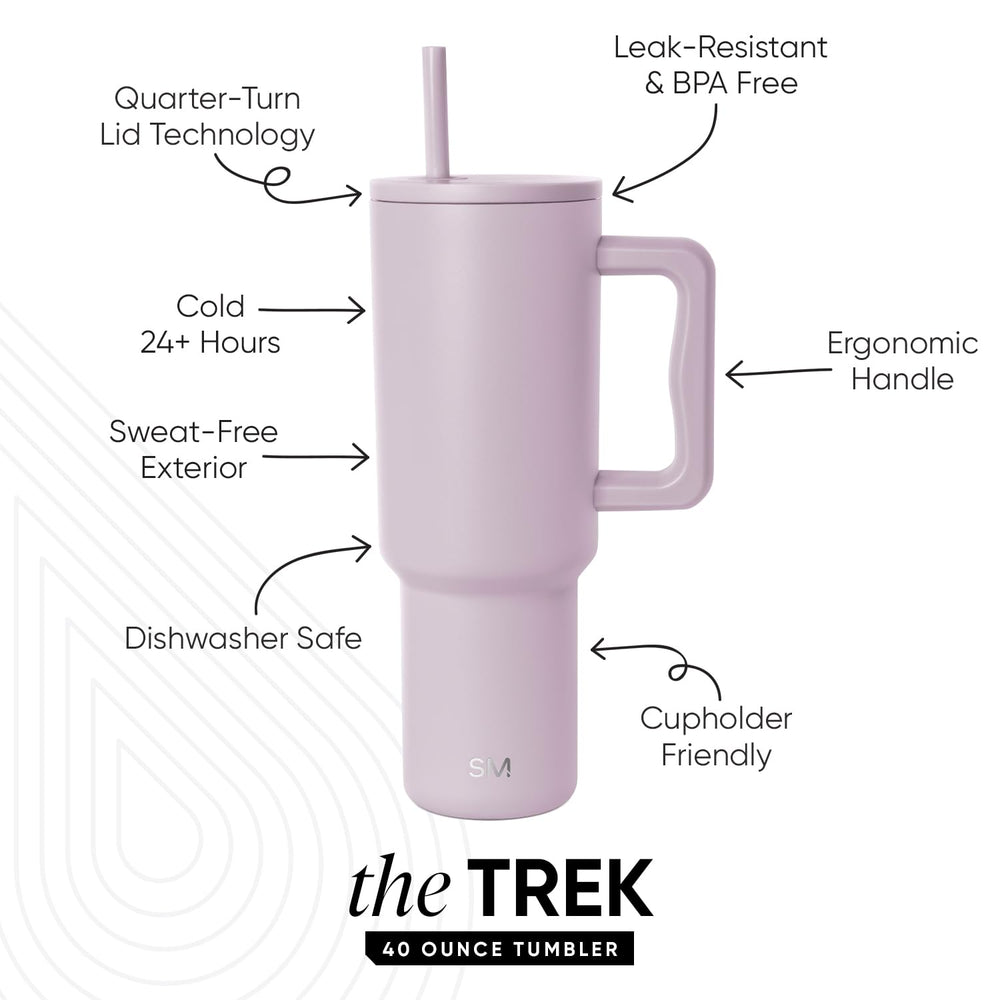 Simple Modern Tumbler with Handle and Straw | 40oz | Lavender ๐ All In One Marketplace Canada