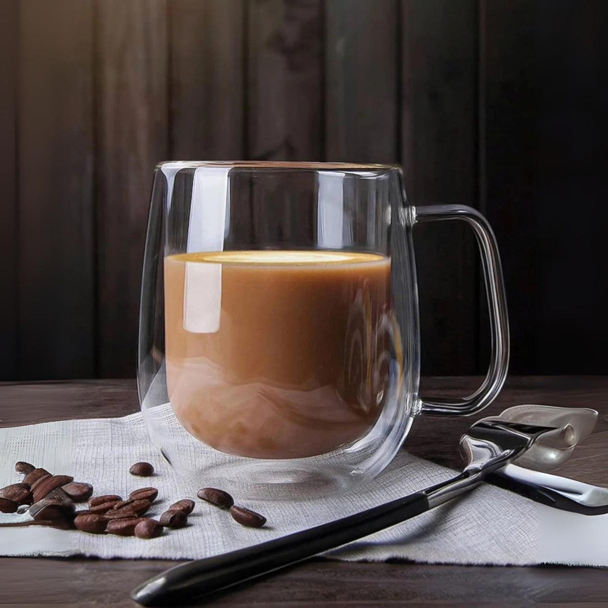 Double Walled Borosilicate Coffee Cup
8.35 oz - IKIDO - 1Piece