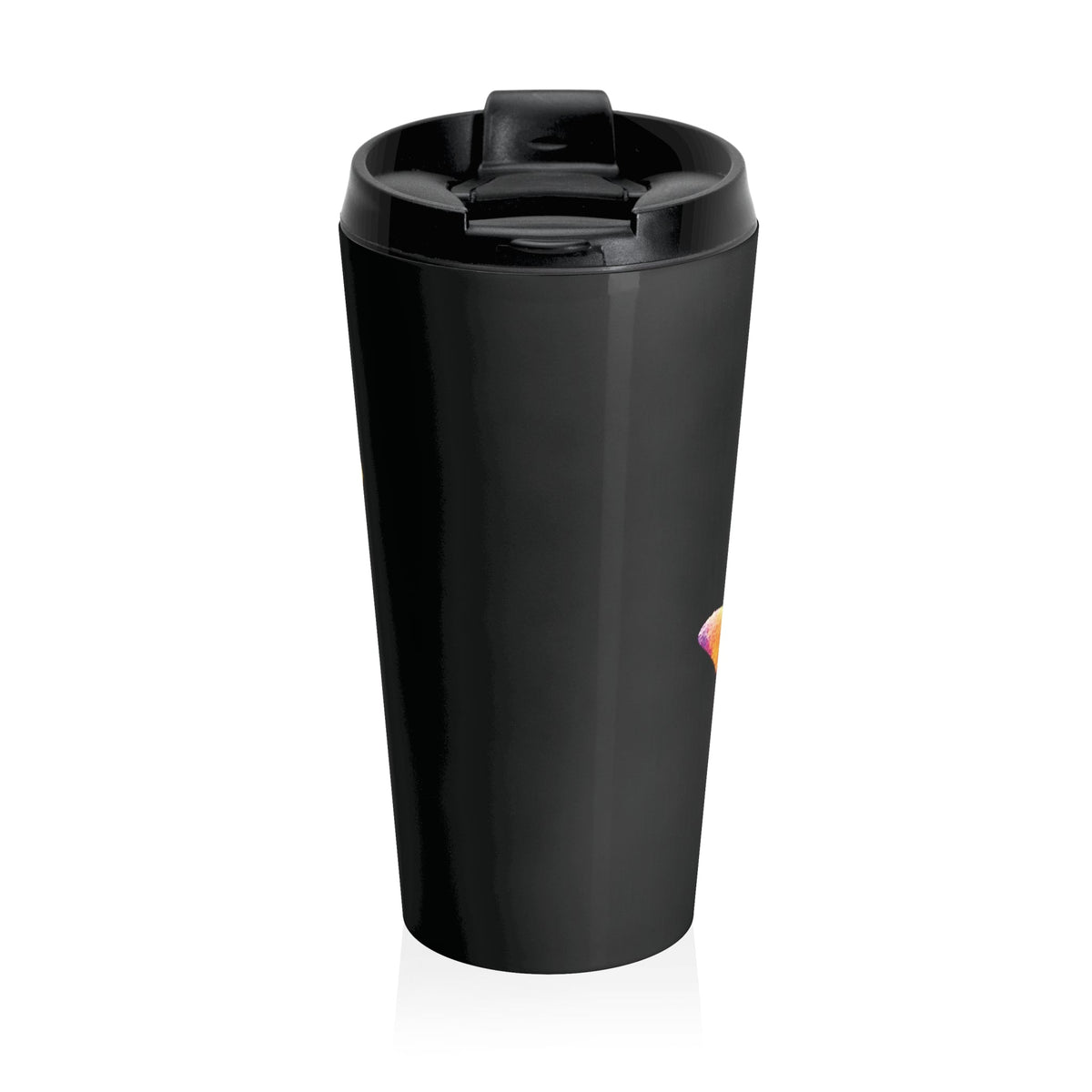 Travel Mug — Colorful Neon Paw Print Stainless Steel Tumbler