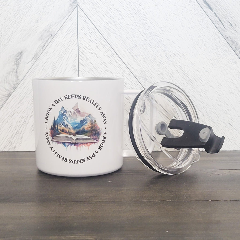 A Book A Day Stainless Steel 17oz Coffee Mug