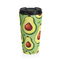 Avocado Pattern Stainless Steel Travel Mug — Reusable Insulated Coffee Tumbler