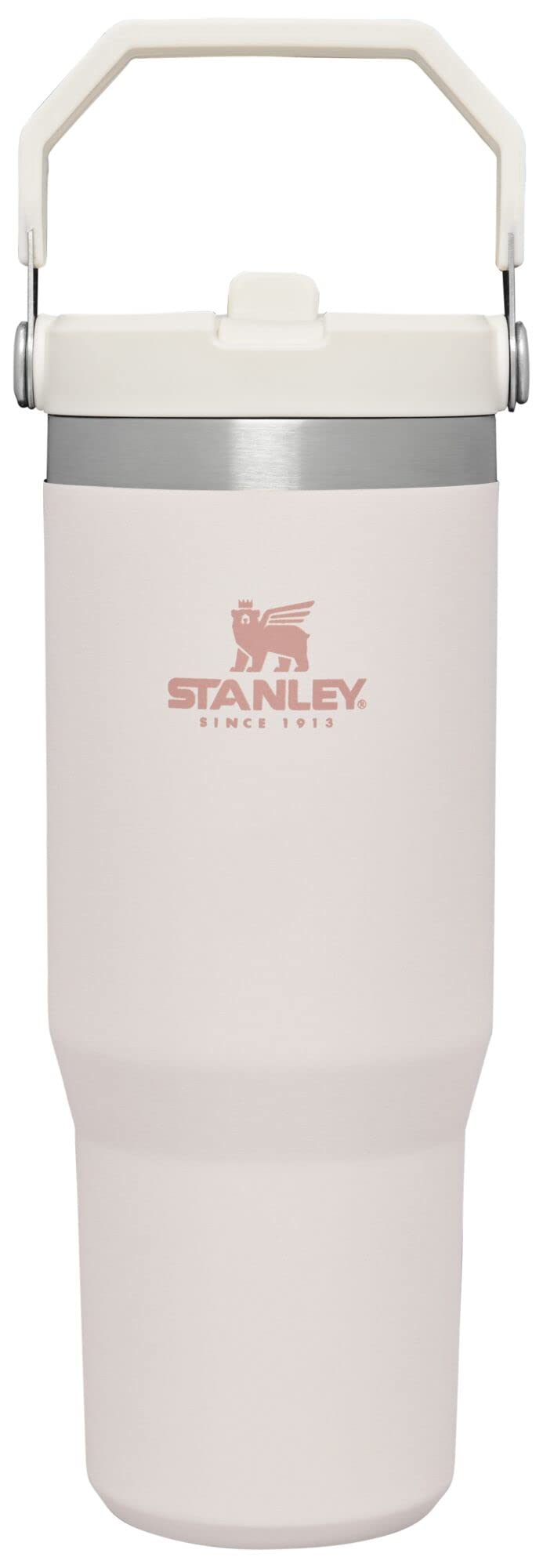 STANLEY IceFlow Flip Straw Tumbler with Handle 30 oz | Twist On Lid and Flip Up Straw | Leak Resistant Water Bottle | Insulated Stainless Steel | BPA-Free | Rose Quartz 🍁 All In One Marketplace Canada