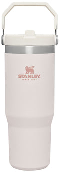 STANLEY IceFlow Flip Straw Tumbler with Handle 30 oz | Twist On Lid and Flip Up Straw | Leak Resistant Water Bottle | Insulated Stainless Steel | BPA-Free | Rose Quartz 🍁 All In One Marketplace Canada