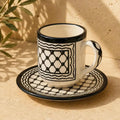 Palestinian Keffiyeh Arabic Coffee Cup Set – 6 Ceramic Cups & Saucers