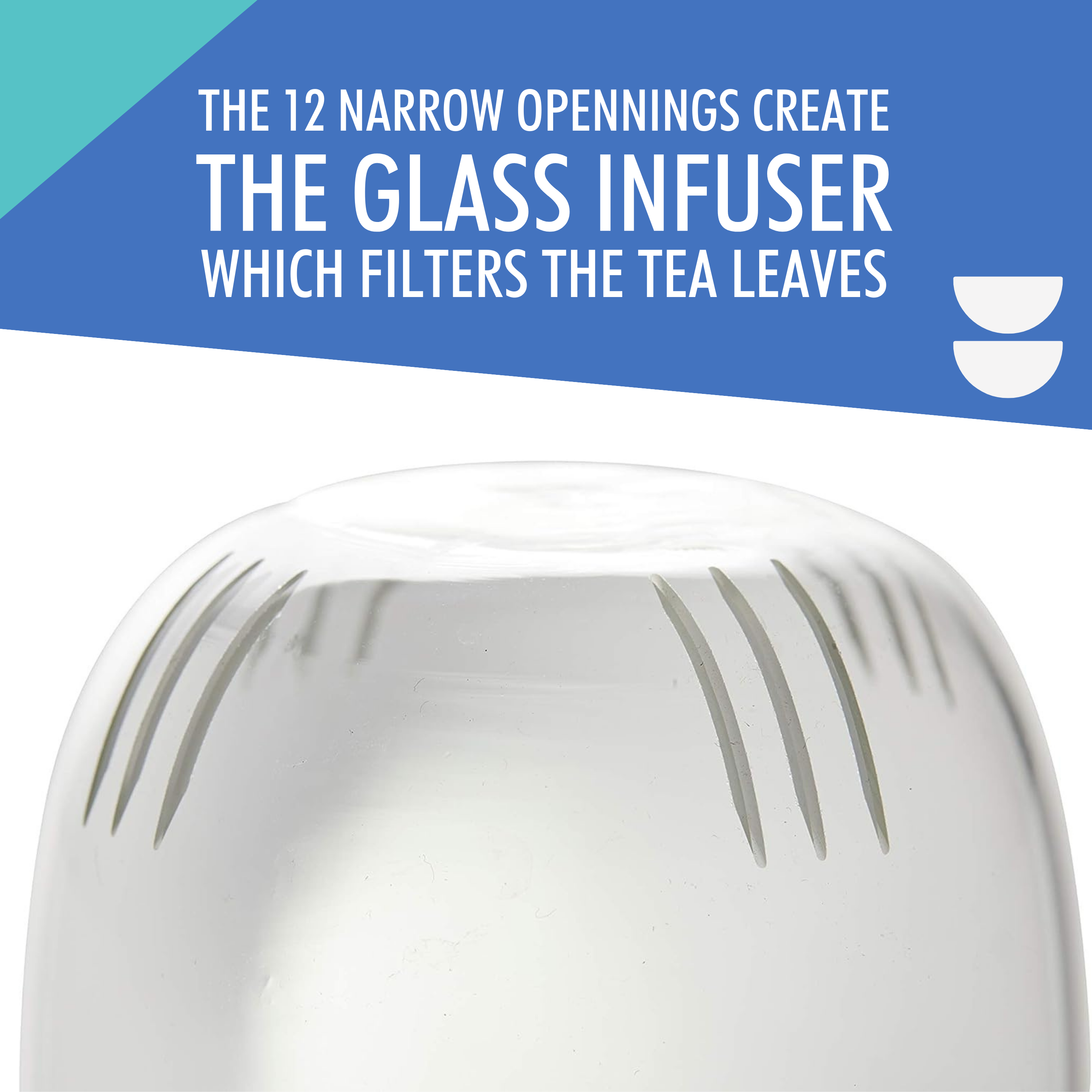 Infusion Glass Tea Cup with Infuser for Loose Tea