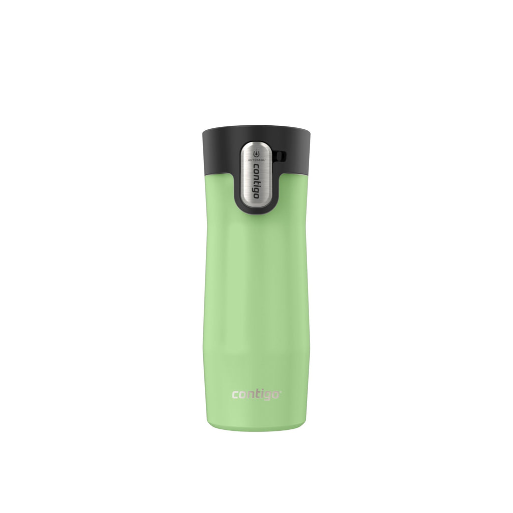 Contigo West Loop 3.0 Stainless Steel Travel Mug with Tea-Bag Hook & Spill-Proof Lid, Vacuum-Insulated Reusable Cup Coffee and Tea, 16 oz (473 mL), Cucumber - Keeps Drinks Hot up to 11 Hours 🍁 All In One Marketplace Canada
