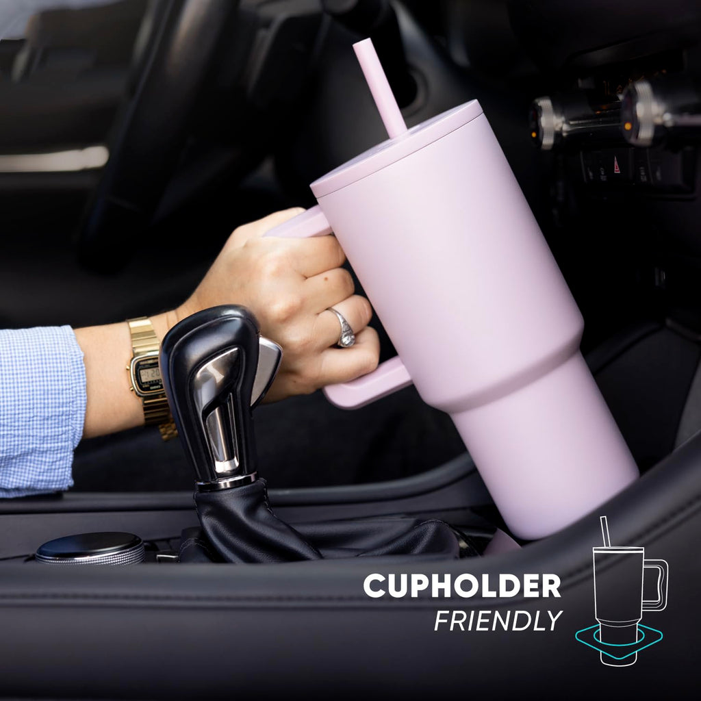 Simple Modern Tumbler with Handle and Straw | 40oz | Lavender 🍁 All In One Marketplace Canada