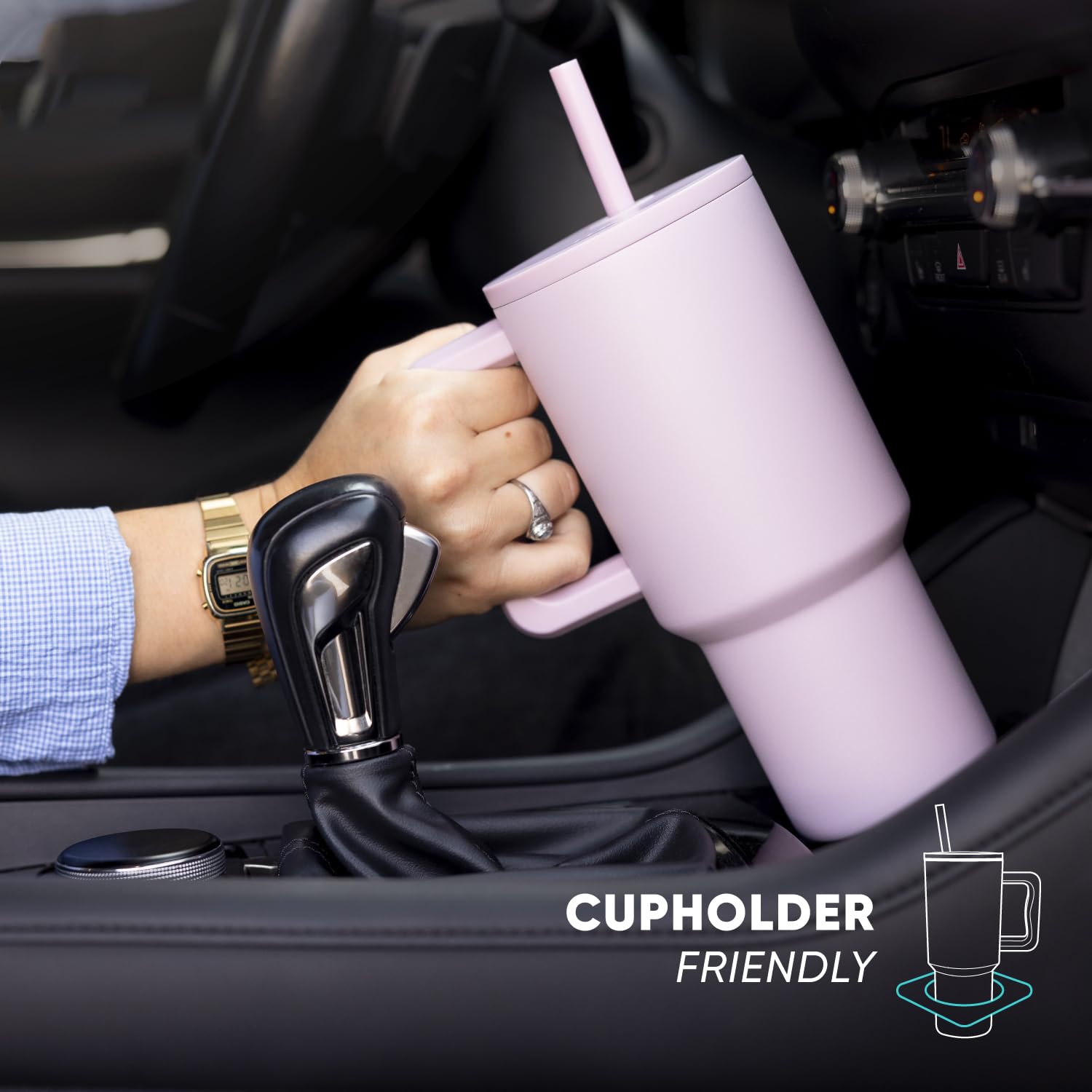 Simple Modern Tumbler with Handle and Straw | 40oz | Lavender 🍁 All In One Marketplace Canada