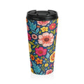 Colorful Floral Pattern Stainless Steel Travel Mug | Flower Travel Tumbler