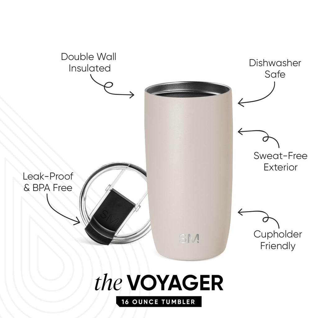 Simple Modern Travel Coffee Mug with Lid | 16oz | Beige 🍁 All In One Marketplace Canada