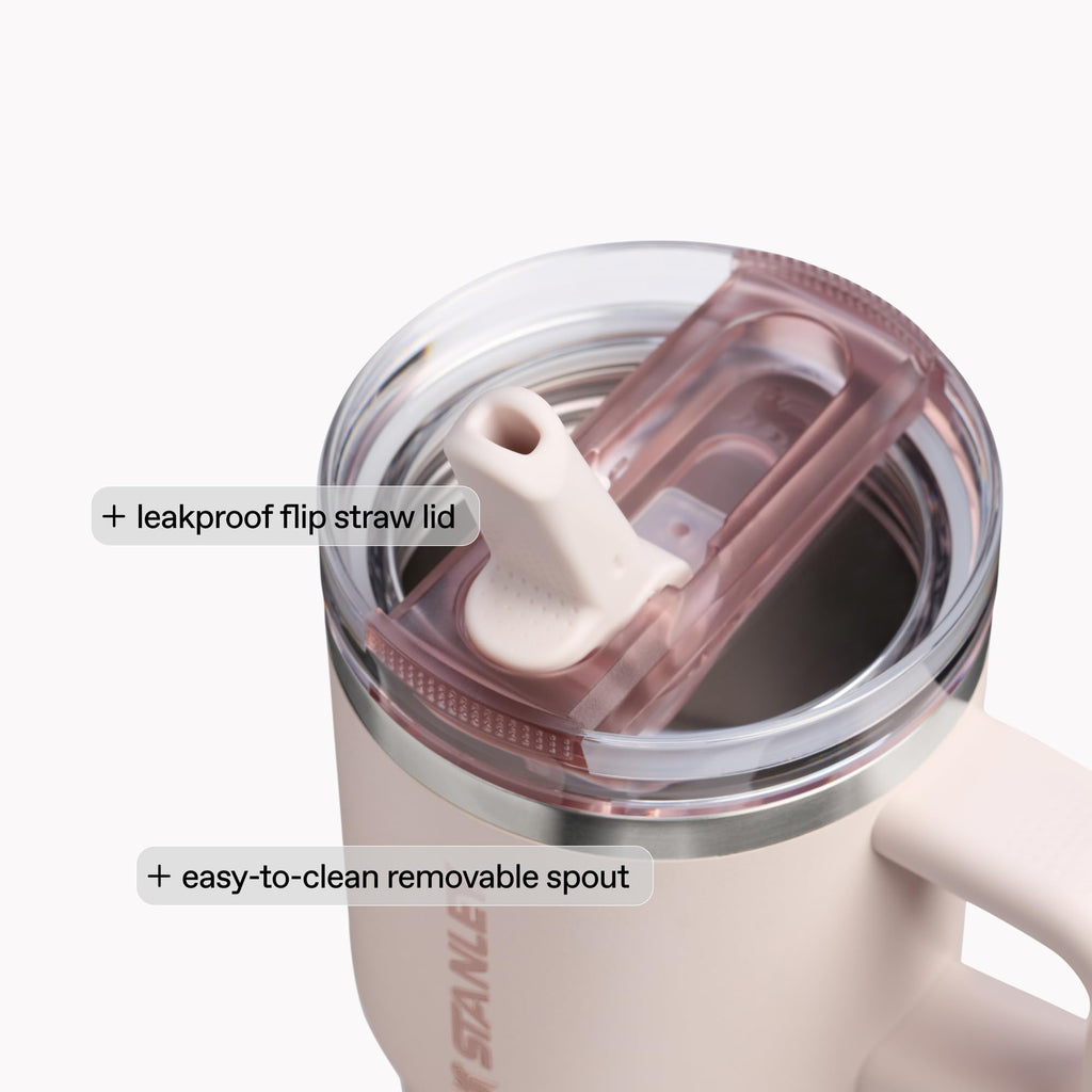 Stanley Quencher ProTour Flip Straw Tumbler with Leakproof Lid 40 oz | Built-in Straw and Handle | Cup Holder Compatible for Travel | Insulated Stainless Steel Cup | BPA-Free | Black 2.0 🍁 All In One Marketplace Canada