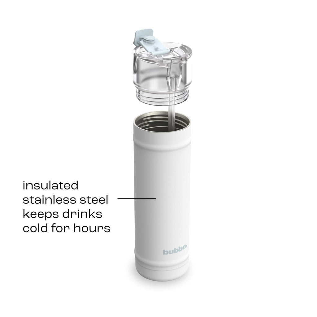 Bubba 24 oz Dualsip Water Bottle with Straw & 2-Way Lid | Leakproof Metal Tumbler | Insulated Stainless Steel | Reusable | Lightweight | Dishwasher Safe | Lead & BPA-Free | Fresh Kicks 🍁 All In One Marketplace Canada