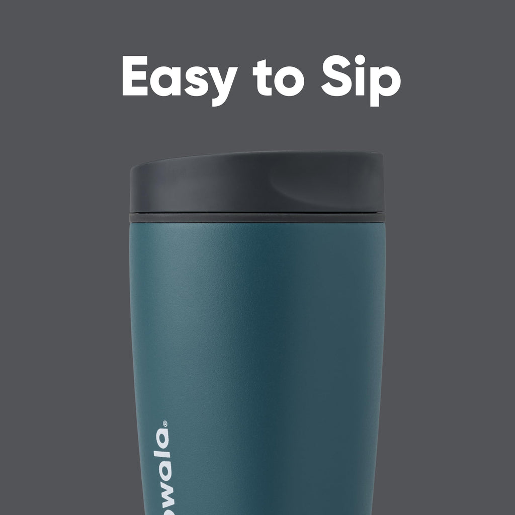 Owala SmoothSip Slider Insulated Stainless Steel Coffee Tumbler, Reusable Iced Coffee Cup, Hot Coffee Travel Mug, BPA Free 12 oz, High Dive 🍁 All In One Marketplace Canada