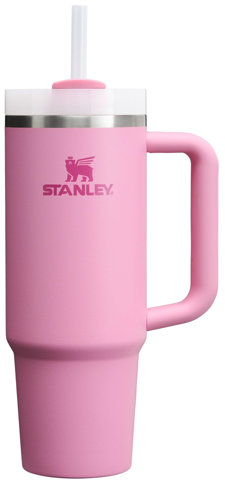 Stanley Quencher H2.0 Tumbler with Handle and Straw 30 oz | Flowstate 3-Position Lid | Cup Holder Compatible for Travel | Insulated Stainless Steel Cup | BPA-Free | Peony 🍁 All In One Marketplace Canada