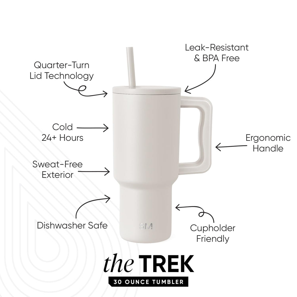 Simple Modern Tumbler with Handle and Straw | 30oz | Beige 🍁 All In One Marketplace Canada
