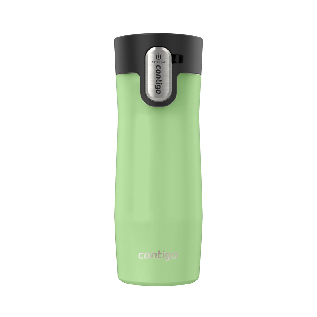 Contigo West Loop 3.0 Stainless Steel Travel Mug with Tea-Bag Hook & Spill-Proof Lid, Vacuum-Insulated Reusable Cup Coffee and Tea, 16 oz (473 mL), Cucumber - Keeps Drinks Hot up to 11 Hours 🍁 All In One Marketplace Canada