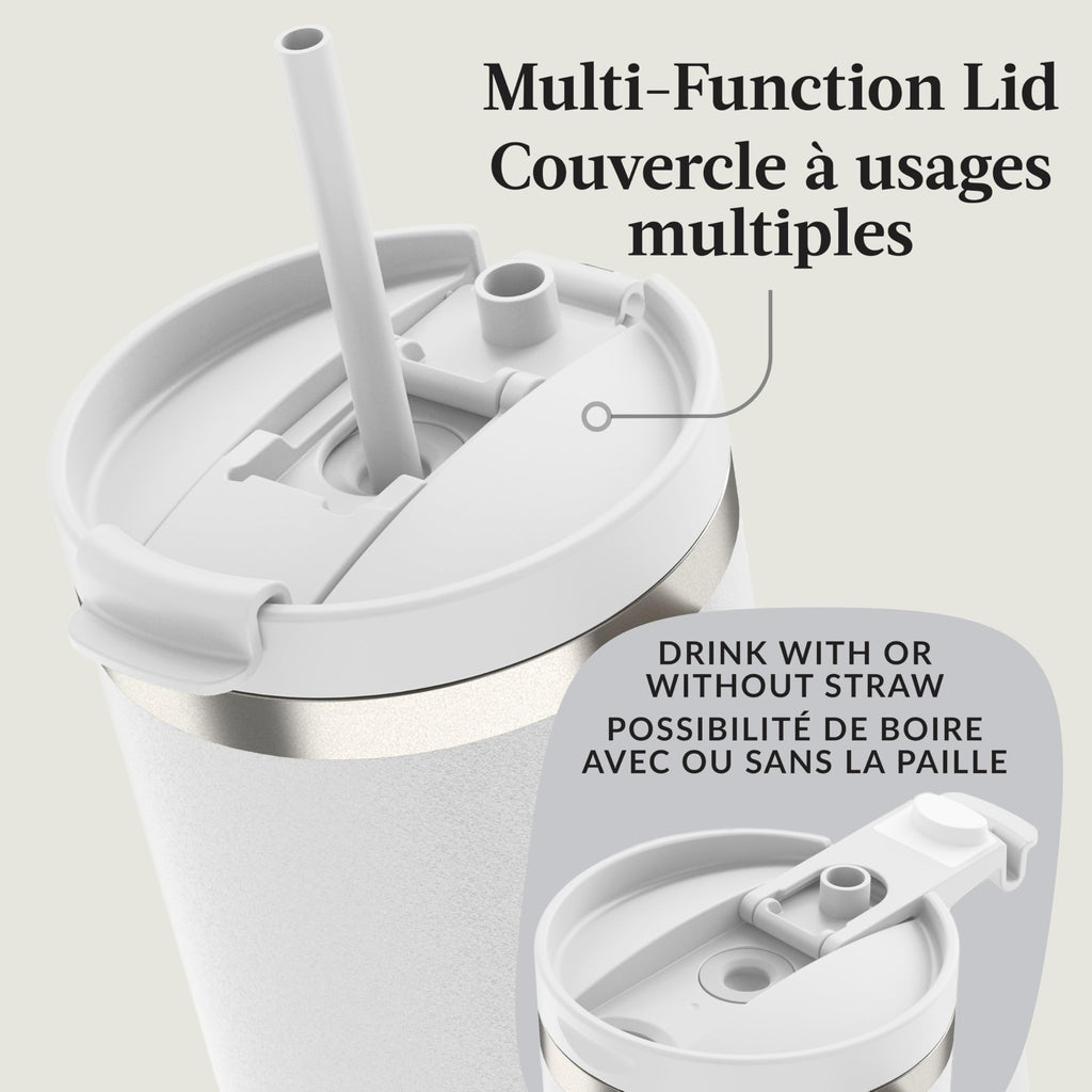 Contigo Streeterville Tumbler, 40 oz (1.18 L), Insulated Stainless Steel Water Bottle with Straw and Leak-Proof Lid, Salt 🍁 All In One Marketplace Canada