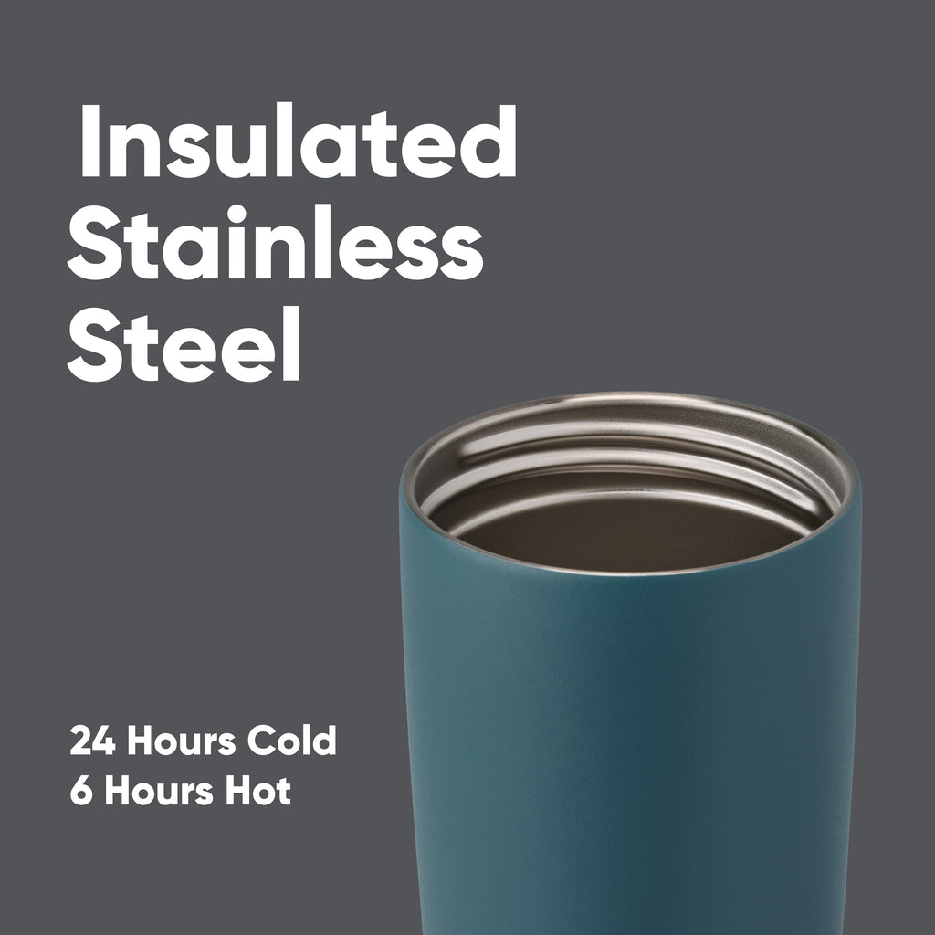 Owala SmoothSip Slider Insulated Stainless Steel Coffee Tumbler, Reusable Iced Coffee Cup, Hot Coffee Travel Mug, BPA Free 20 oz, High Dive 🍁 All In One Marketplace Canada