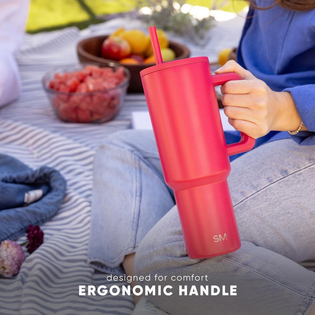 Simple Modern Tumbler with Handle and Straw | 30oz | Beige 🍁 All In One Marketplace Canada