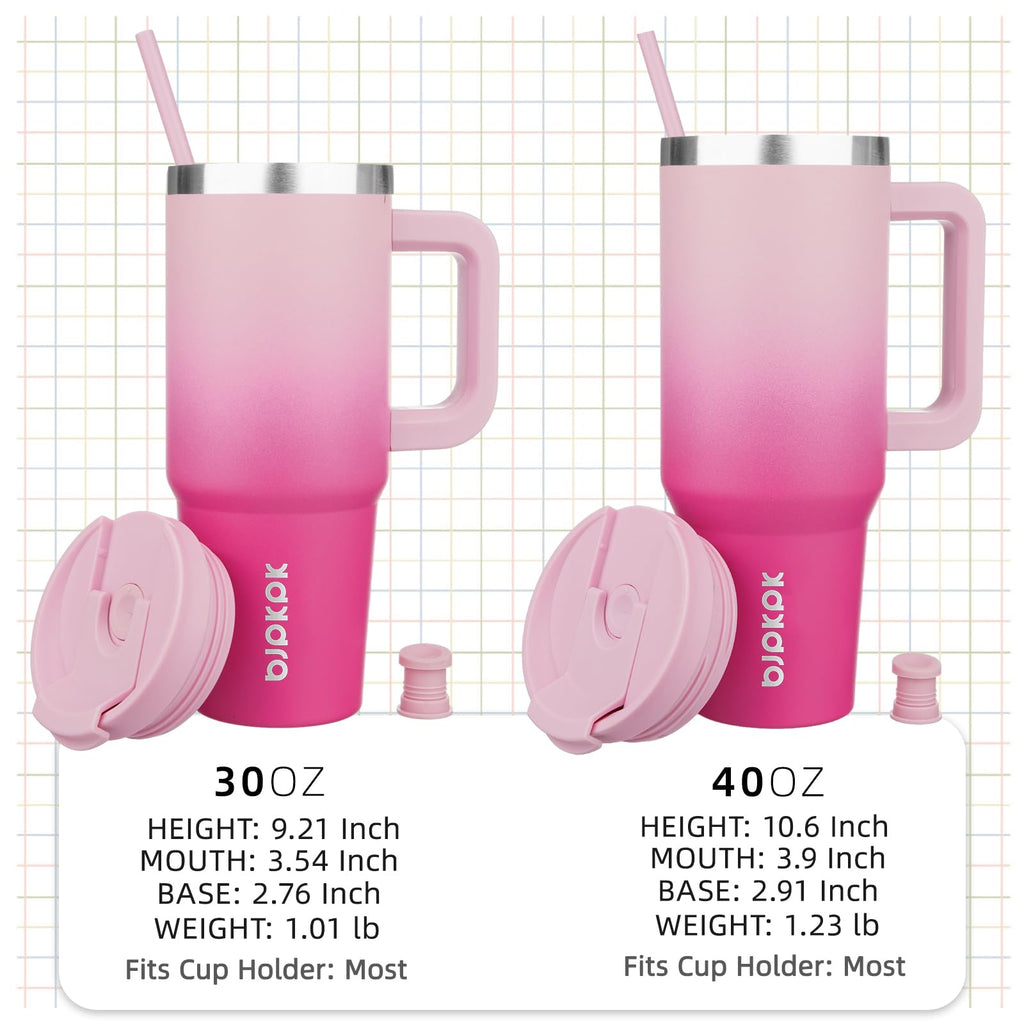 BJPKPK 40 oz Insulated Tumbler with Handle & Straw, Stainless Steel 🍁 All In One Marketplace Canada