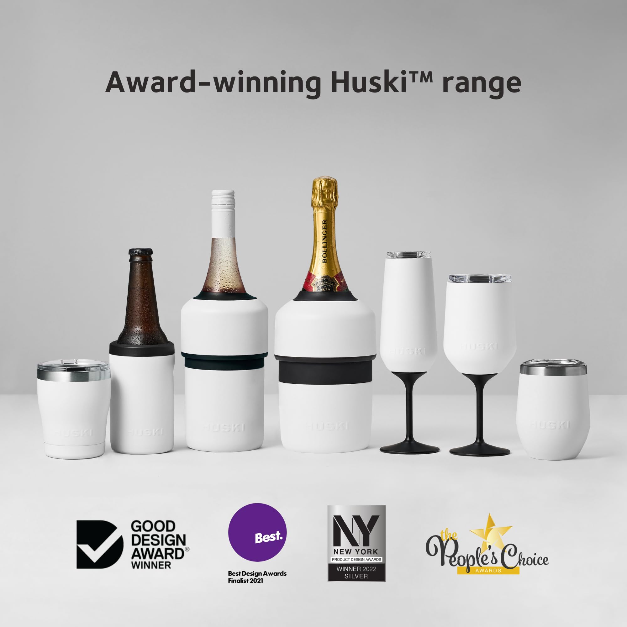 Huski Wine Tumbler 2.0 | New | Award-Winning Design with Detachable Stem | Premium Stainless Steel Wine Glass with Lid | Triple Insulated Tumbler | 355ml Capacity | Great Gift (Champagne) 🍁 All In One Marketplace Canada