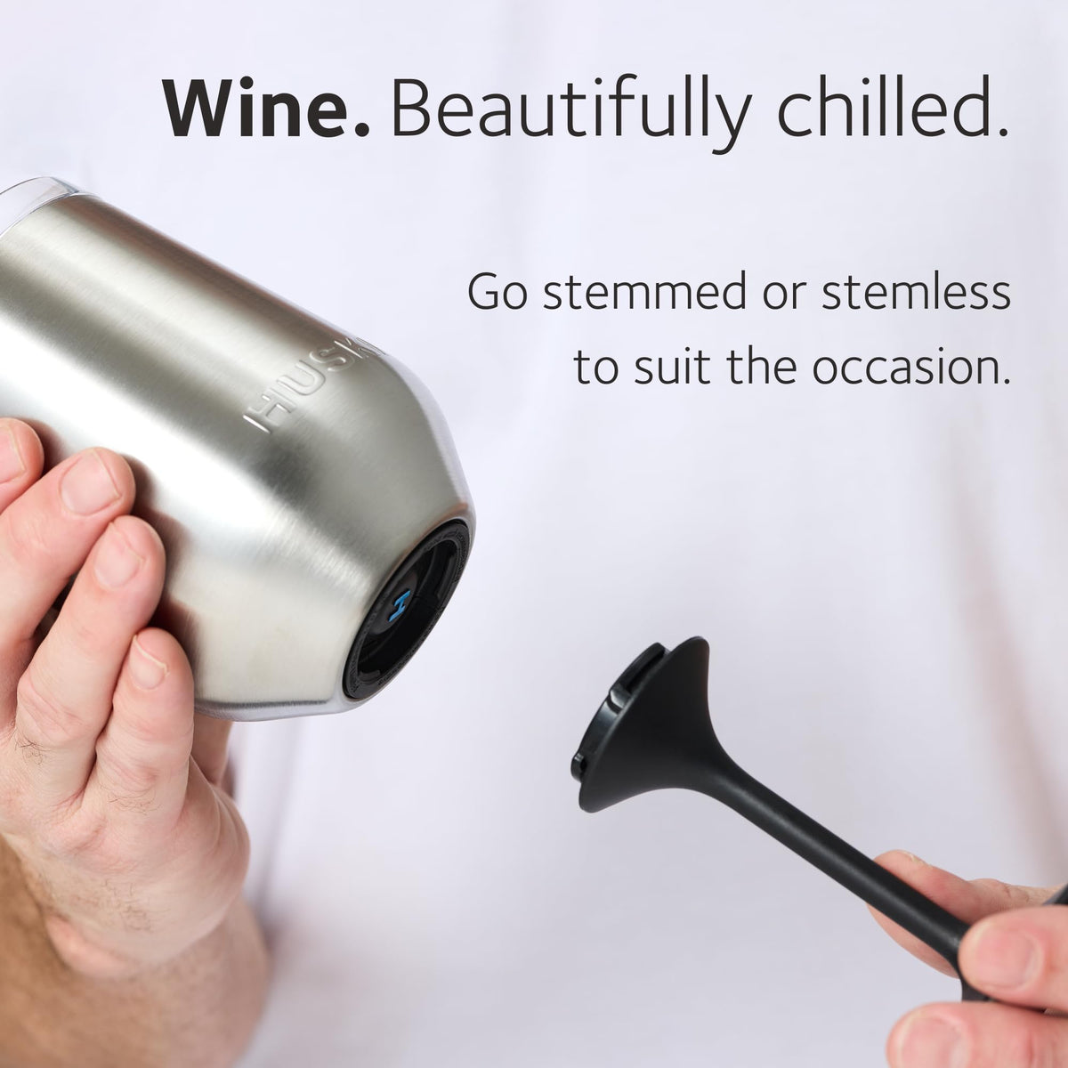 Huski Wine Tumbler 2.0 | New | Award-Winning Design with Detachable Stem | Premium Stainless Steel Wine Glass with Lid | Triple Insulated Tumbler | 355ml Capacity | Great Gift (Powder Pink) 🍁 All In One Marketplace Canada