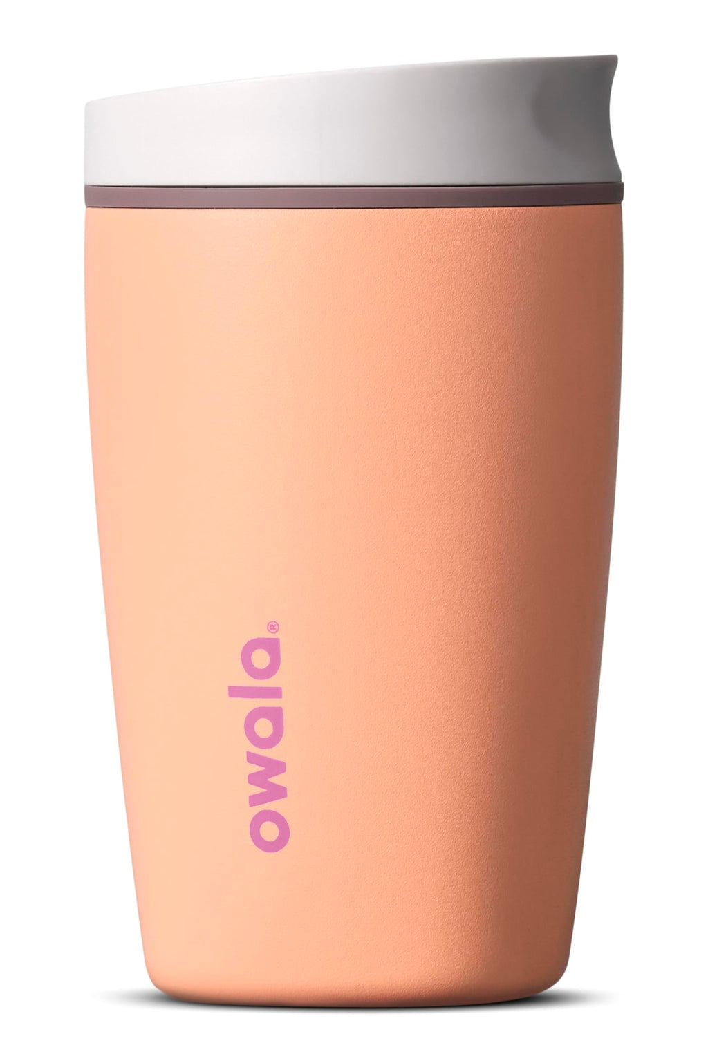 Owala SmoothSip Slider Insulated Stainless Steel Coffee Tumbler, Reusable Iced Coffee Cup, Hot Coffee Travel Mug, BPA Free 12 oz, Peachy Keen 🍁 All In One Marketplace Canada