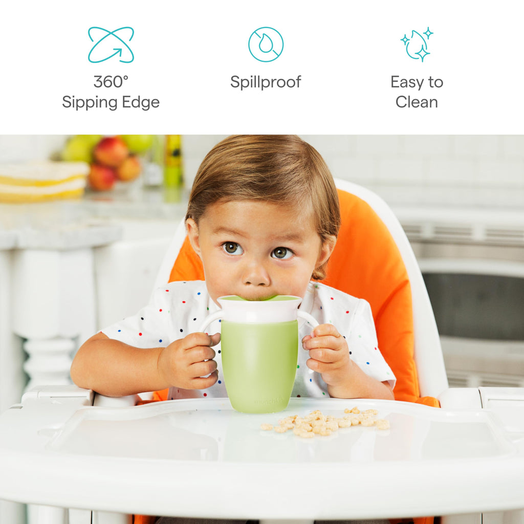 Munchkin Miracle 360˚ Trainer Cup, 7oz, 2Pk, Blue/Green, Blue, Green, 7 Ounce 🍁 All In One Marketplace Canada