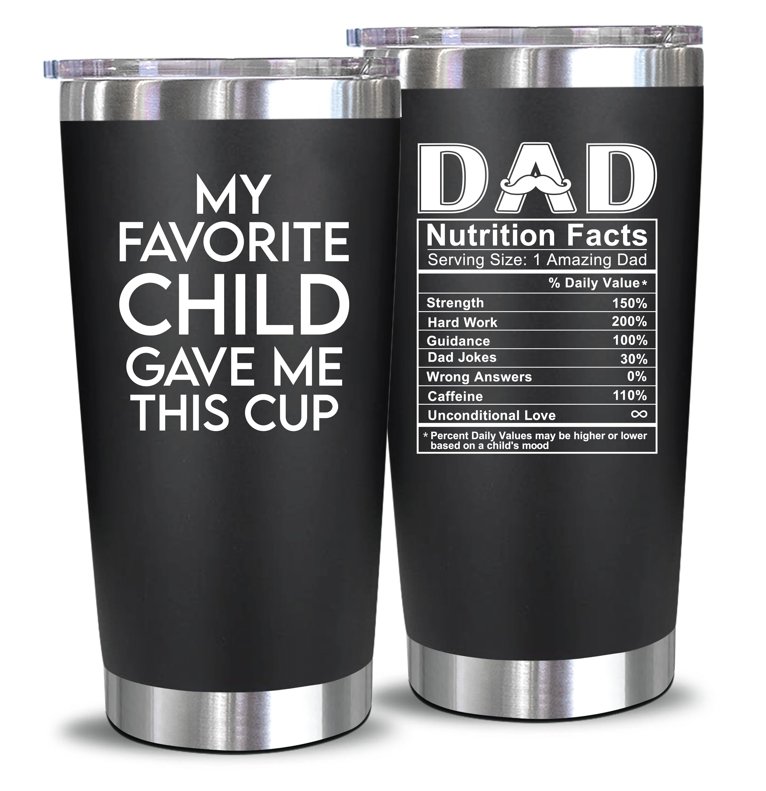 NewEleven Fathers Day Gift for Dad - Birthday Gift for Dad from Kids - Gifts for Husband - Birthday Present Ideas for Father from Daughter, Son - 20 Oz Tumbler 🍁 All In One Marketplace Canada