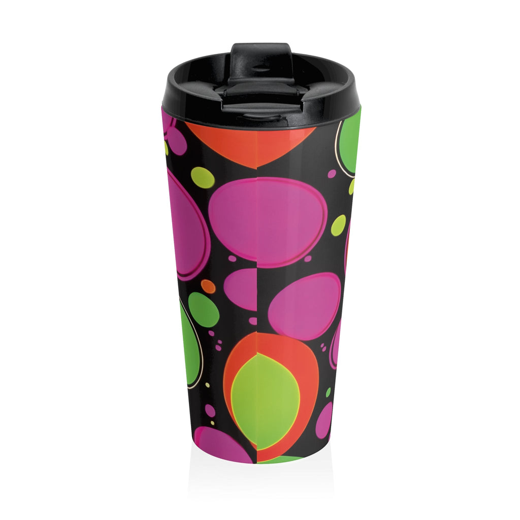 Retro Colorful Bubbles Stainless Steel Travel Mug | Neon Polka Dot Tumbler