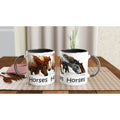 WATER'S EDGE Ceramic Mug – 11oz Glossy White - White 11oz Ceramic Mug with Color Inside