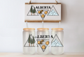 Alberta Triangle Frosted Can with Bamboo Lid | Canadian