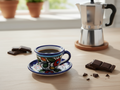 Handcrafted Palestinian Arabic Coffee Cup | Garden Rose Vine Ceramic Espresso Cup from Hebron
