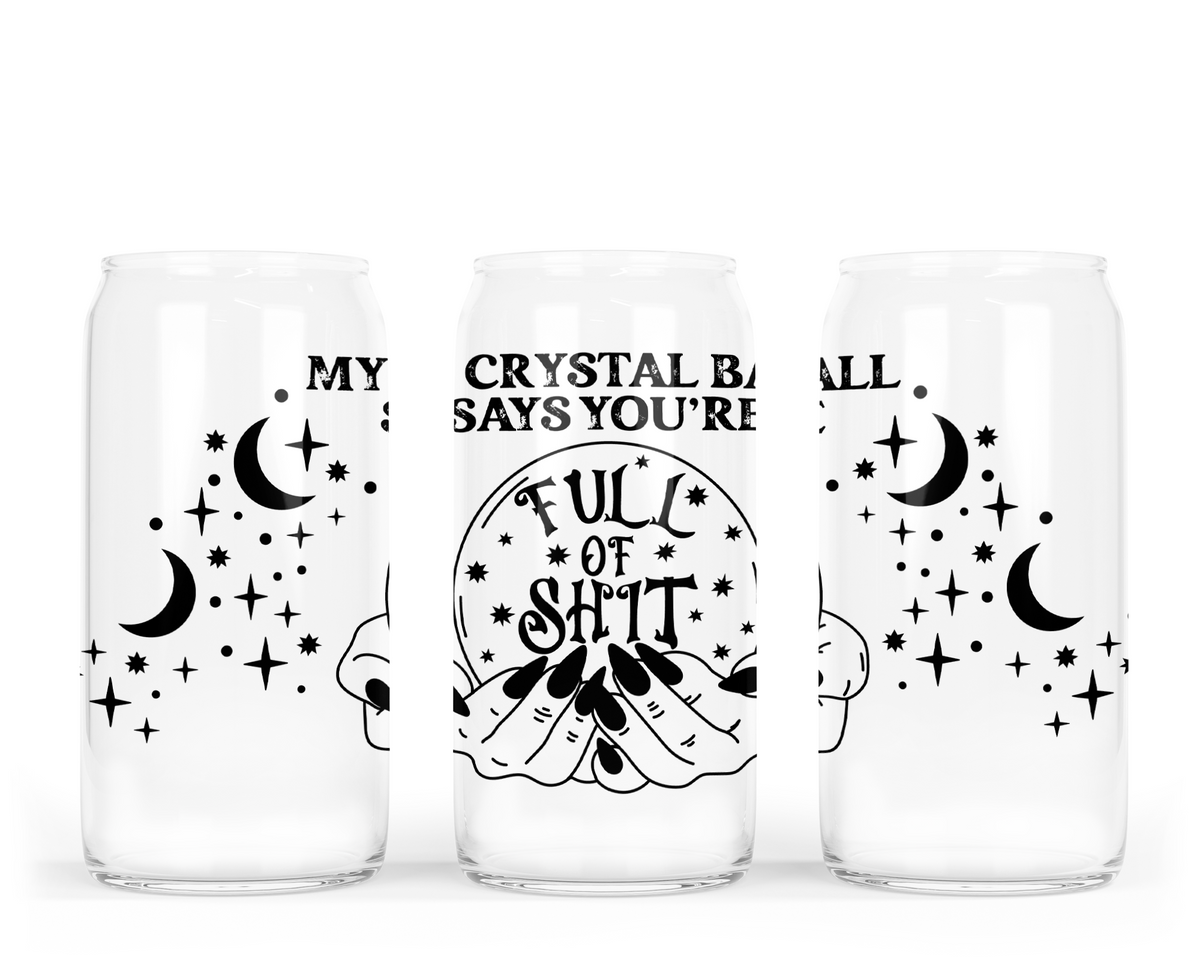 Crystal Ball Glass Can with Bamboo Lid