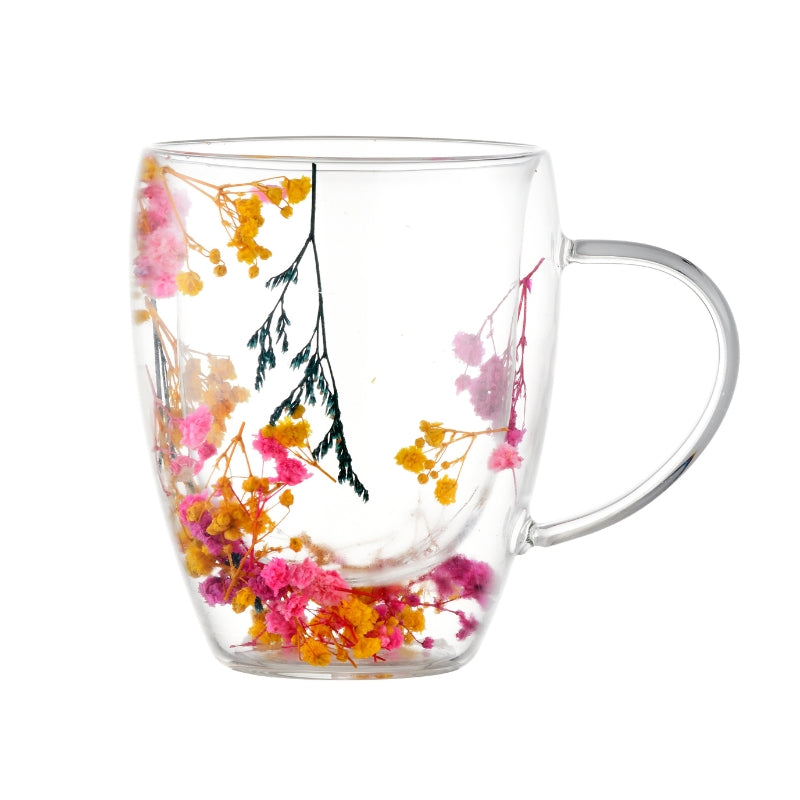 Insulated Double Wall Coffee Cup with Flower – 250 mL / 8.35 oz