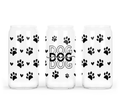 Dog Mama Glass Can with Bamboo Lid