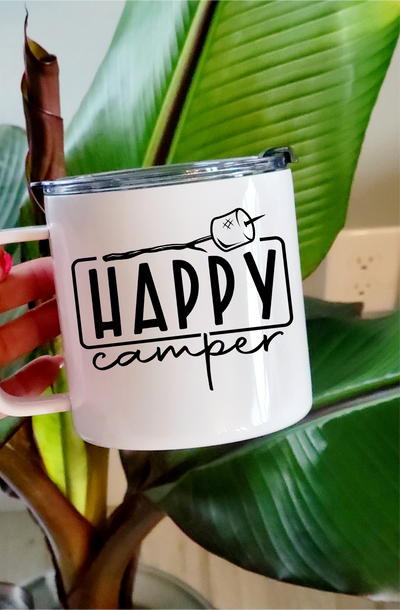 Happy Camper Stainless Steel 17oz Coffee Mug | Summer Mug