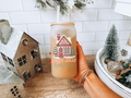 Holly Jolly Book Club Frosted Can with Bamboo Lid | Bookish | Christmas