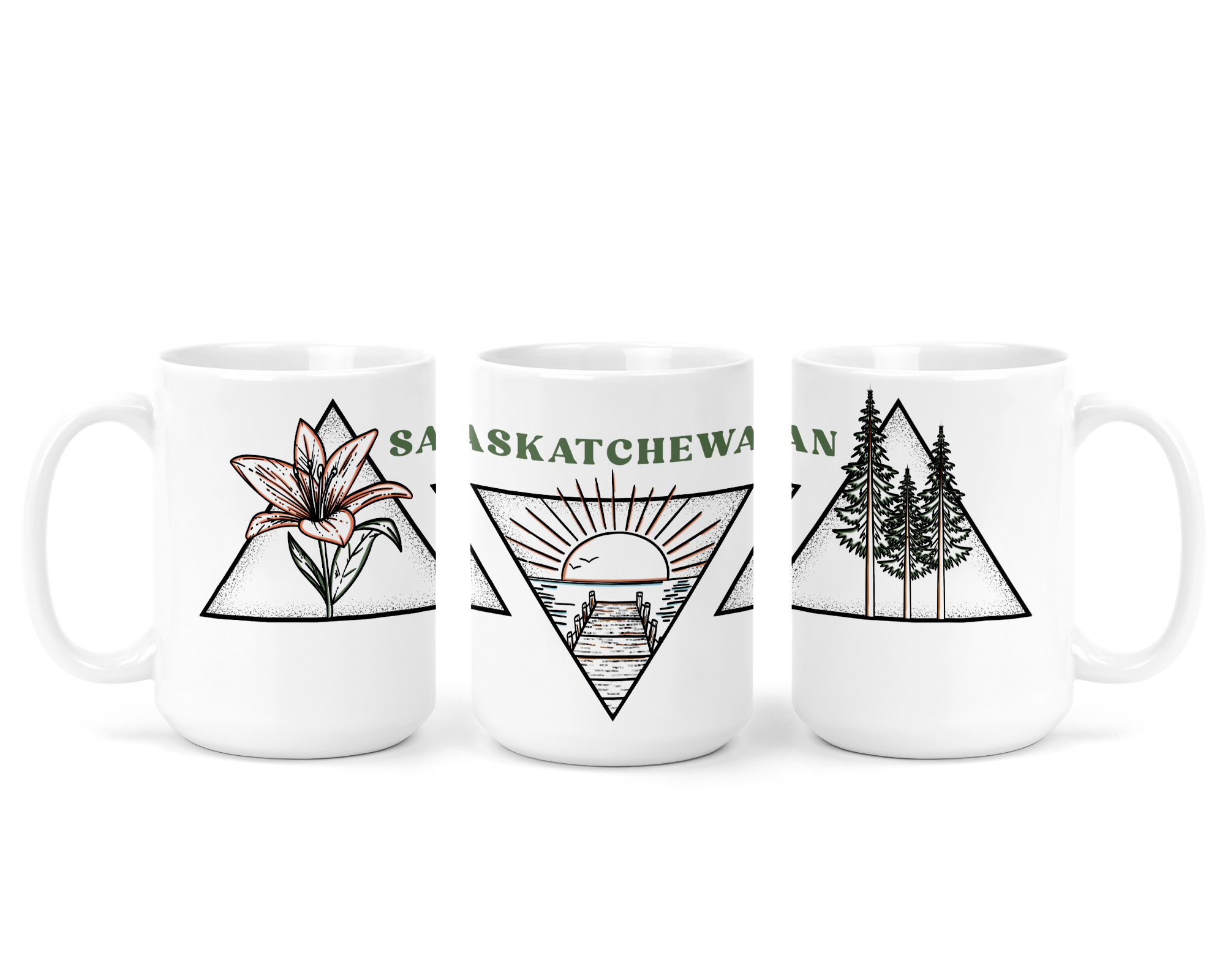 Saskatchewan Triangle Ceramic Mug | Saskatchewan Mug