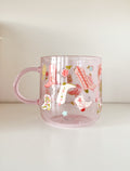 Tasse en verre rose - cowgirl