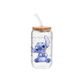 Disney Stitch 16oz Glass Tumbler w/ Bamboo Lid