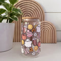 Fall Ghosts Glass Cup
