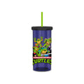 Teenage Mutant Ninja Turtles Group City Retro Logo 20oz Plastic Tall Cold Cup w/ Lid
