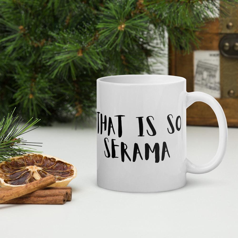 Serama White glossy mug